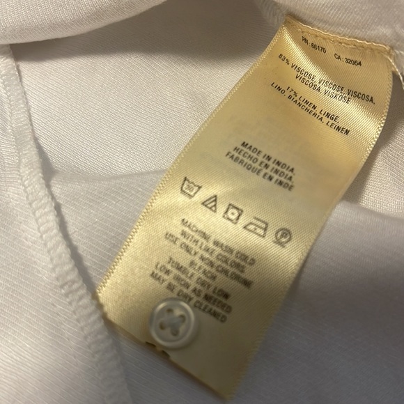 Anthropologie Floreat White Linen Blend Boho Top - Women’s Size 10 - Picture 9 of 10